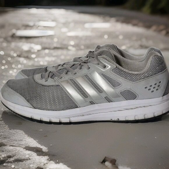 Adidas Duramo Lite  Athletic Running Gym Shoes Women's Size 11 Metallic Silver - Picture 1 of 8